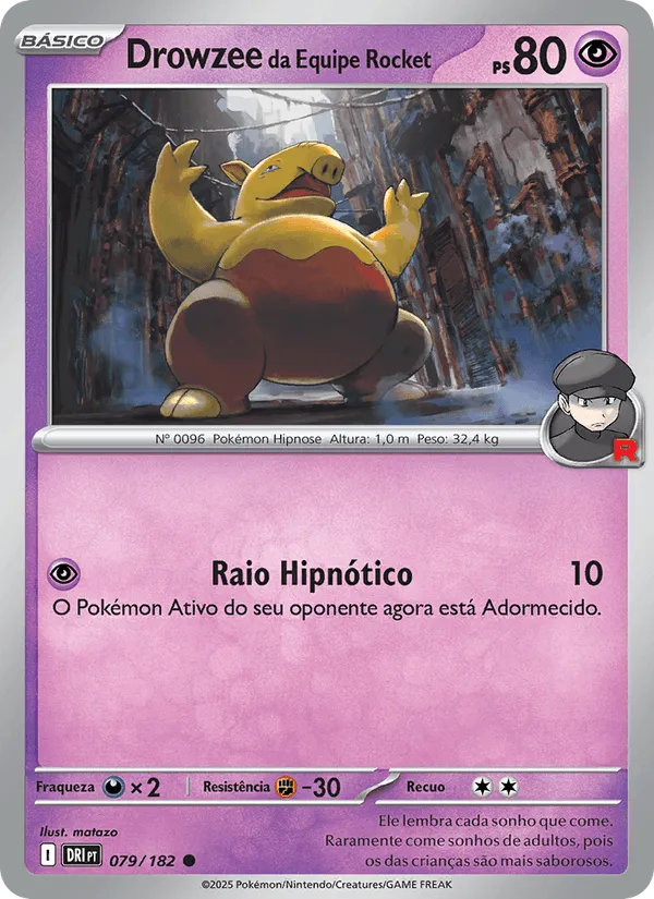 Drowzee da Equipe Rocket · Rivais Predestinados 079/182