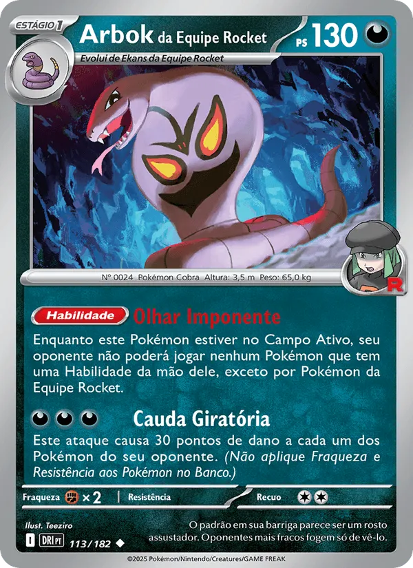 Arbok da Equipe Rocket · Rivais Predestinados 113/182