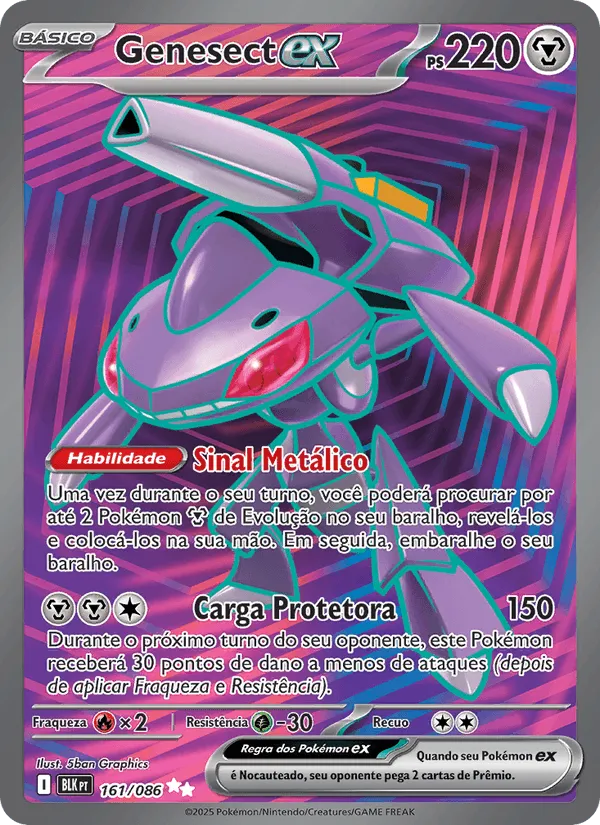 Genesect ex · Raio Preto 161/86