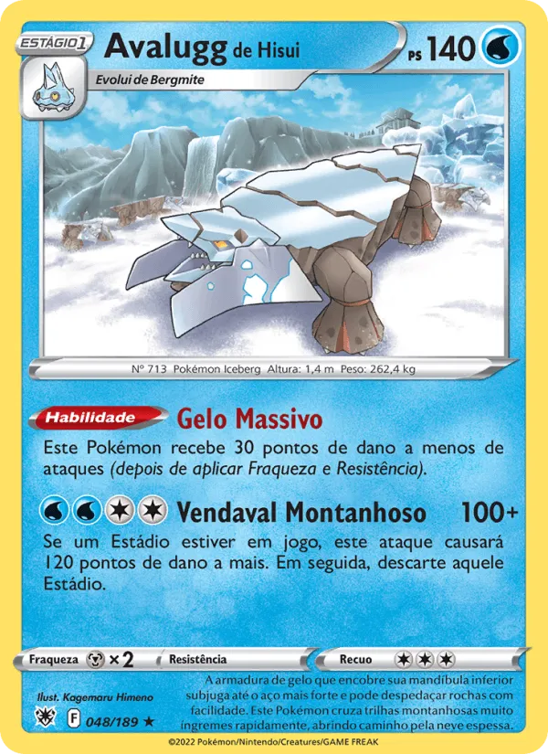 Avalugg de Hisui · Estrelas Radiantes 048/189