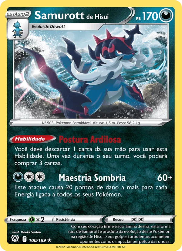 Samurott de Hisui · Estrelas Radiantes 100/189
