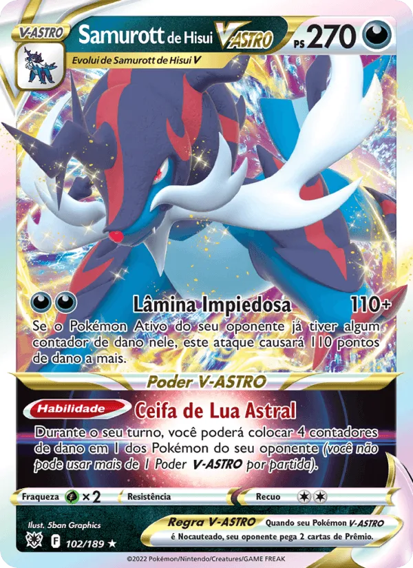 Samurott de Hisui V-ASTRO · Estrelas Radiantes 102/189