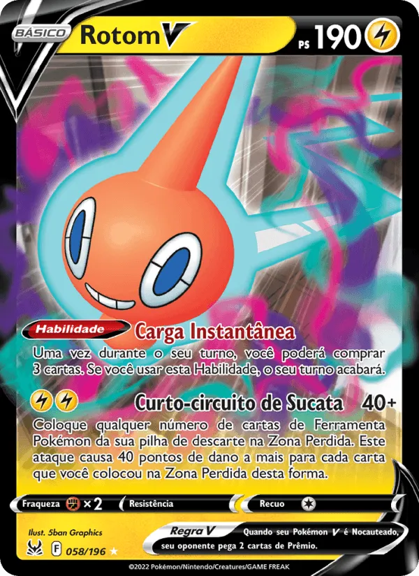Rotom V · Origem Perdida 058/196