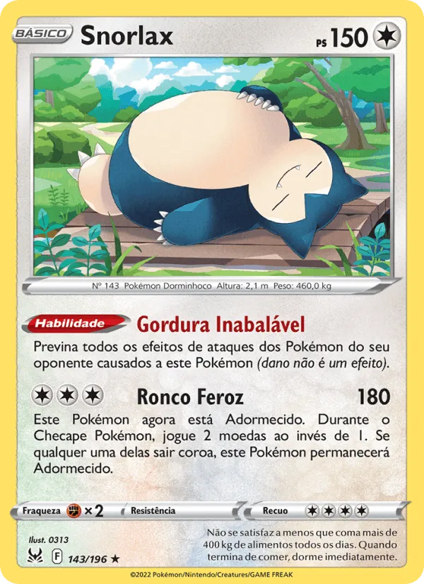 Snorlax · Origem Perdida 143/196