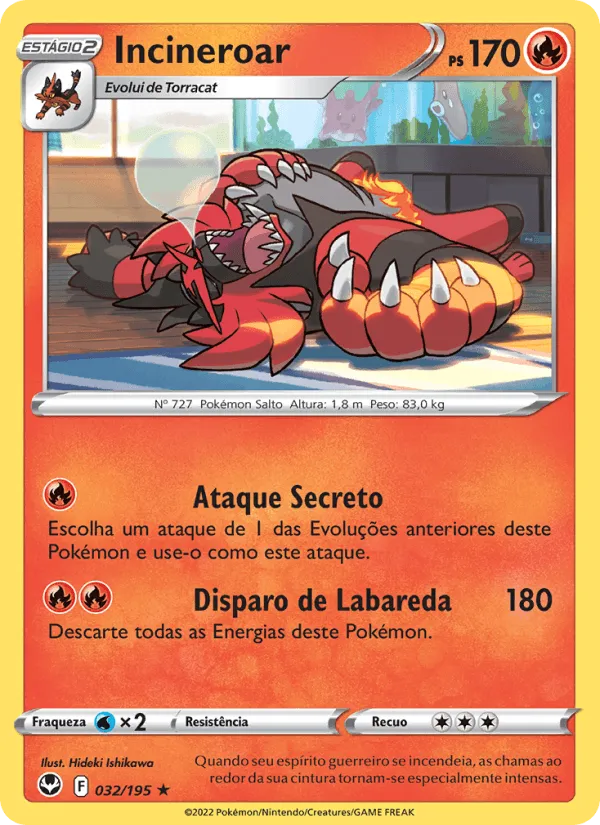 Incineroar · Tempestade Prateada 032/195