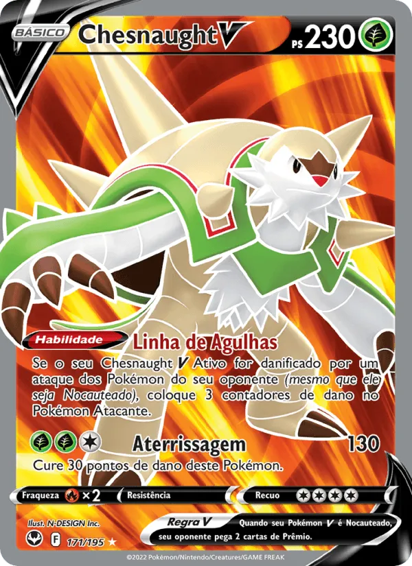 Chesnaught V · Tempestade Prateada 171/195