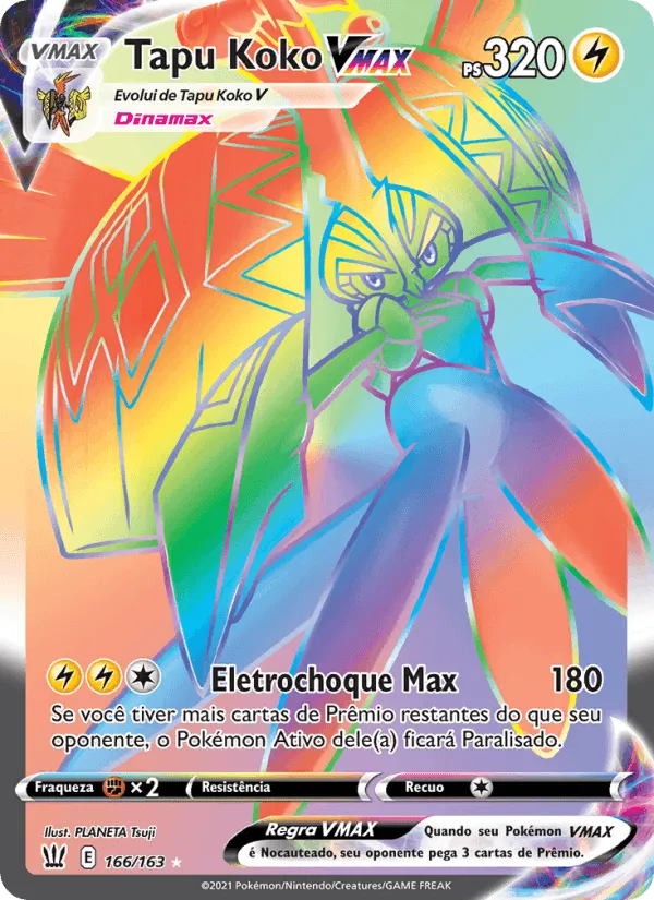 Tapu Koko VMAX · Estilos de Batalha 166/163