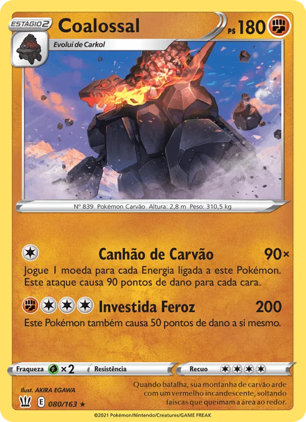 Coalossal · Estilos de Batalha 80/163