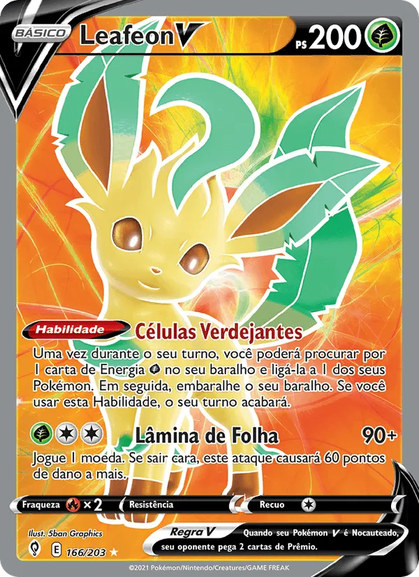 Leafeon V · Céus em Evolução 166/203