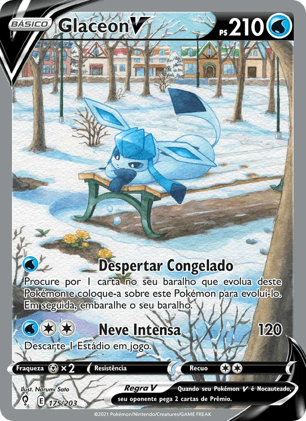 Glaceon V · Céus em Evolução 175/203