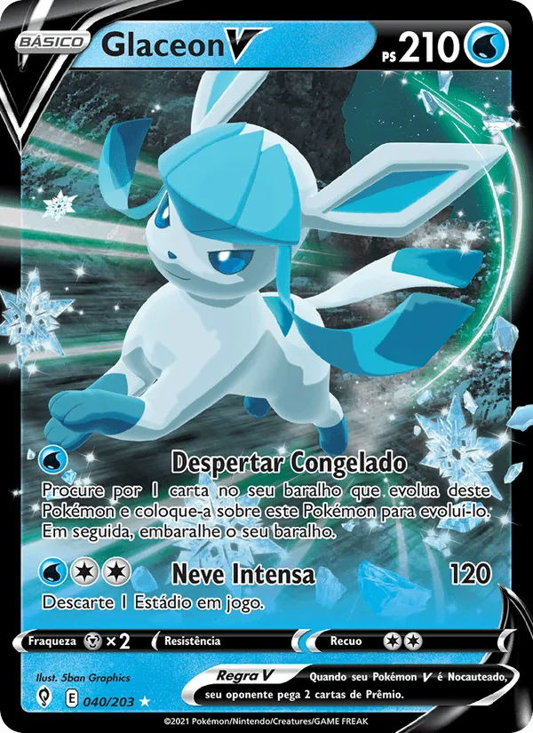 Glaceon V · Céus em Evolução 40/203