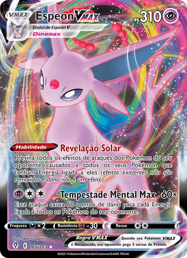 Espeon VMAX · Céus em Evolução 65/203