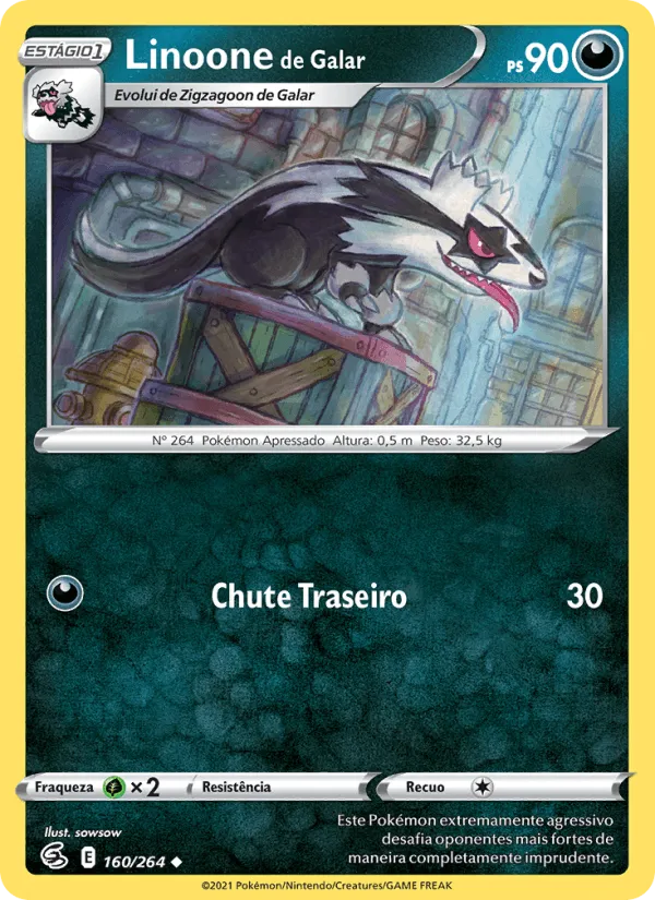 Linoone de Galar · Golpe Fusão 160/264