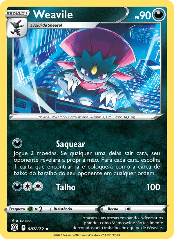 Weavile · Astros Cintilantes 087/172