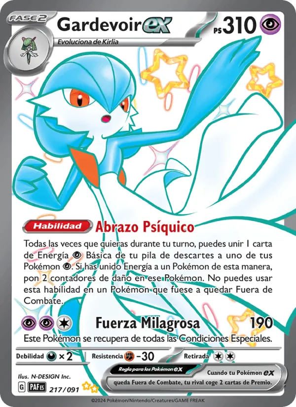 Gardevoir ex · Destinos de Paldea 217/91