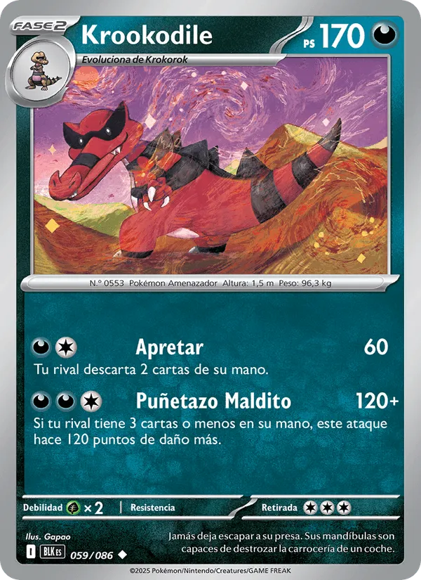 Krookodile · Fulgor Negro 059/86