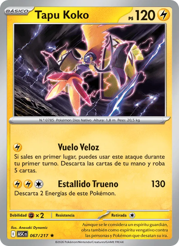 Tapu Koko · Héroes Ascendentes 067/217