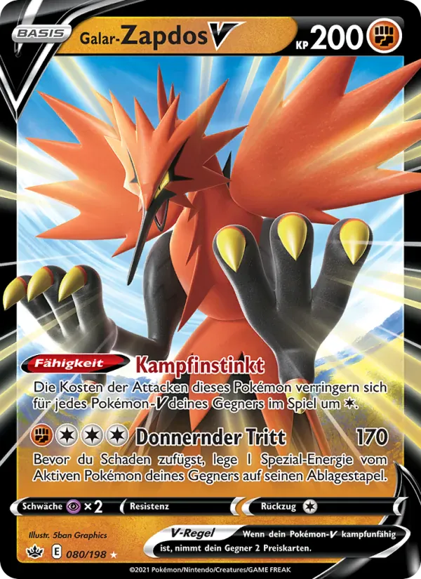 Galar-Zapdos V · Schaurige Herrschaft 80/198