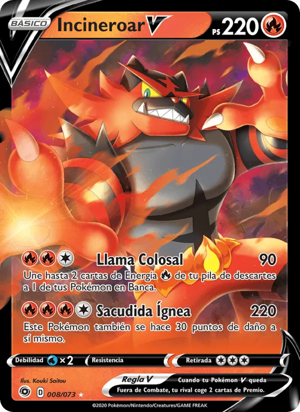 Incineroar V · Camino de Campeones 8/73