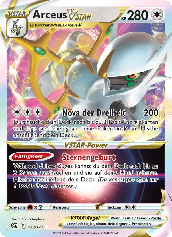 Arceus VSTAR · Strahlende Sterne 123/172