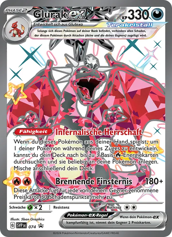 Glurak-ex · SVP Black Star Promos 074/225