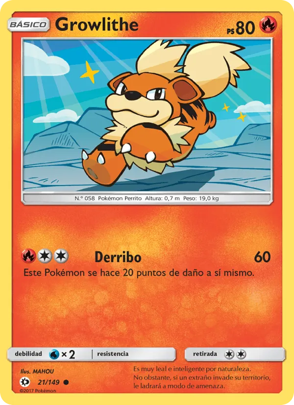 Growlithe · Sol y Luna 21/149