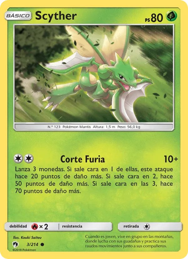 Scyther · Truenos Perdidos 3/214