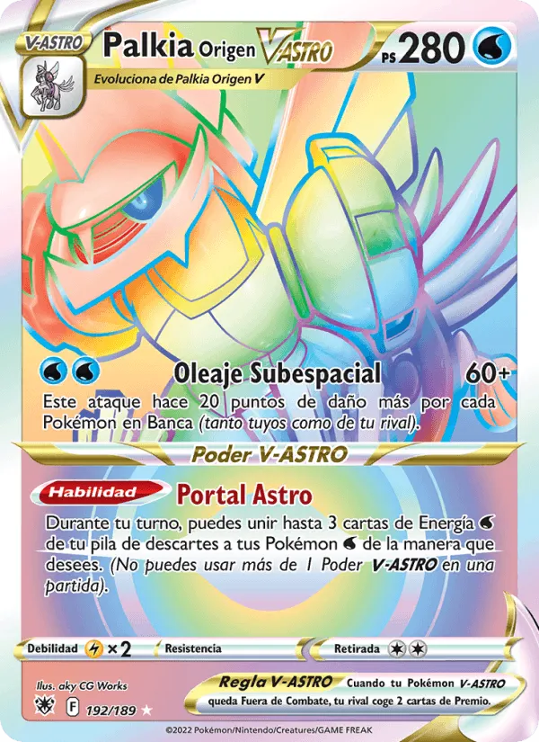 Palkia Origen V-ASTRO · Resplandor Astral 192/189