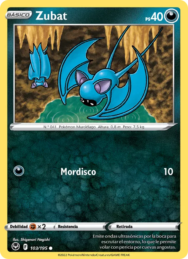 Zubat · Tempestad Plateada 103/195