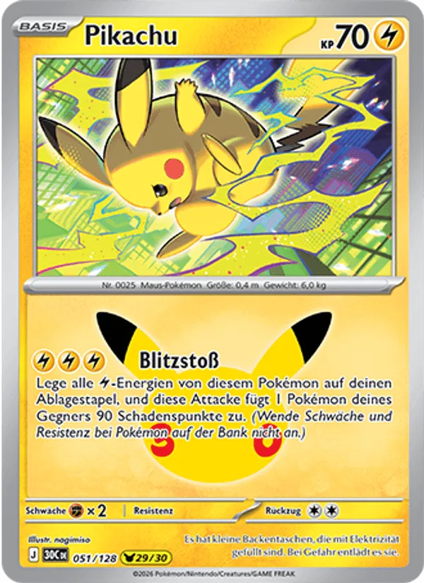 Pikachu · 30 Jahre 051/128