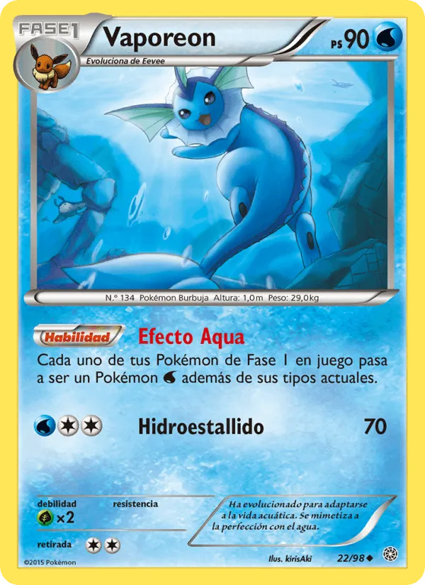Vaporeon · Antiguos Orígenes 22/98