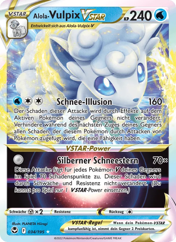 Alola Vulpix-VSTAR · Silberne Sturmwinde 034/195