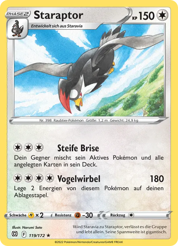 Staraptor · Strahlende Sterne 119/172