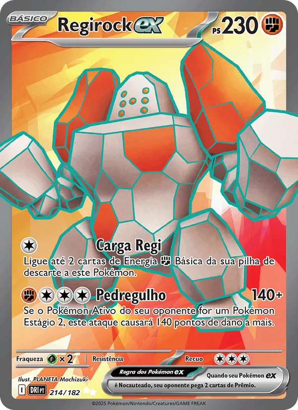 Regirock ex · Rivais Predestinados 214/182