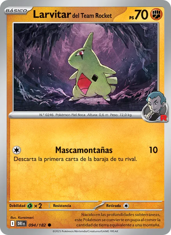 Larvitar del Team Rocket · Rivales Predestinados 094/182