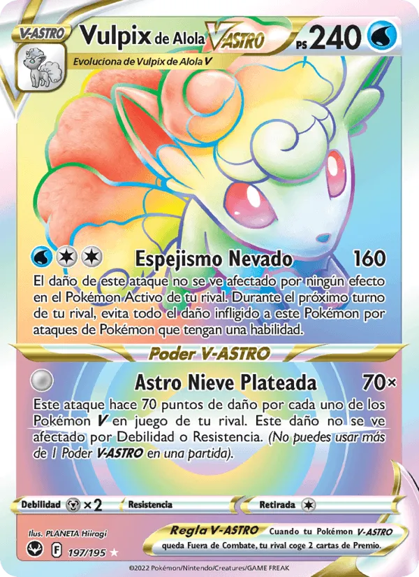 Vulpix de Alola V-ASTRO · Tempestad Plateada 197/195