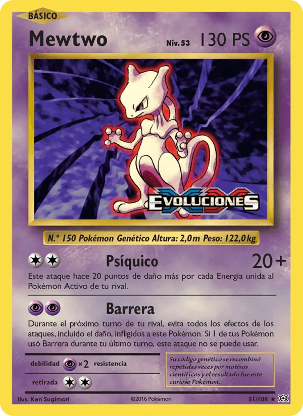 Mewtwo · Evoluciones 51/108