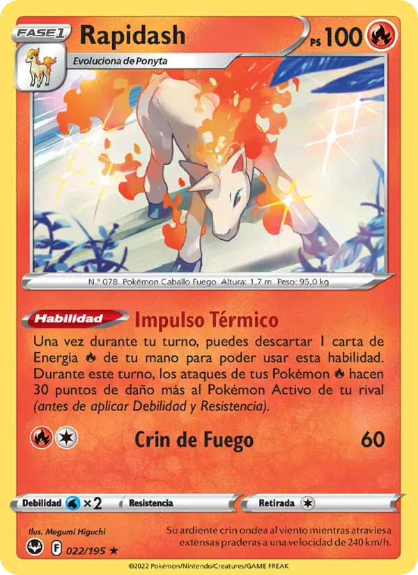 Rapidash · Tempestad Plateada 022/195