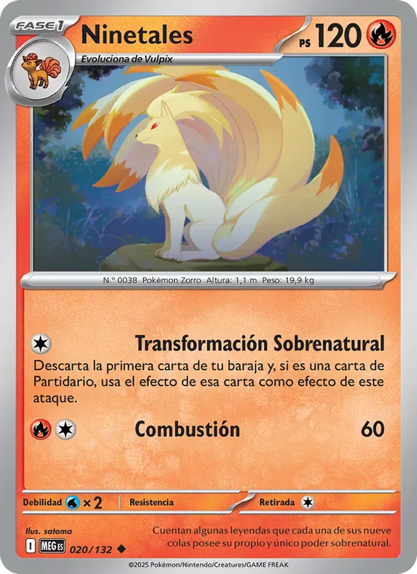 Ninetales · Megaevolución 020/132
