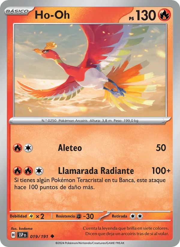 Ho-Oh · Chispas Fulgurantes 019/191