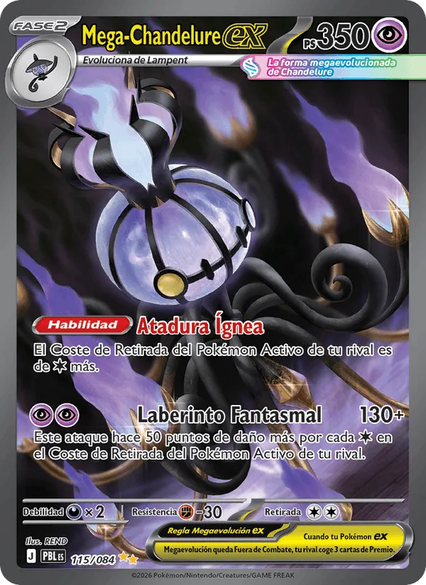 Mega-Chandelure ex · Oscuridad Absoluta 115/84