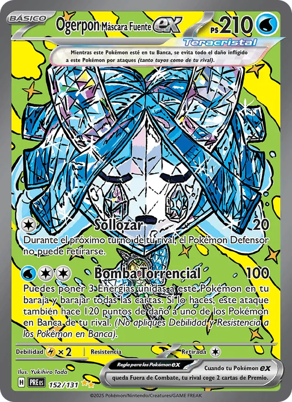 Ogerpon Máscara Fuente ex · Evoluciones Prismáticas 152/131