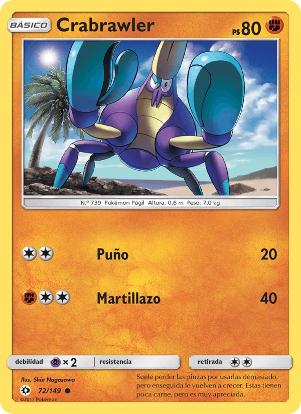 Crabrawler · Sol y Luna 72/149