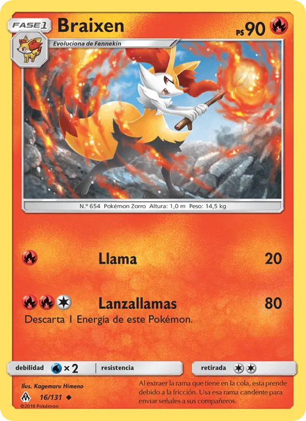 Braixen · Luz Prohibida 16/131
