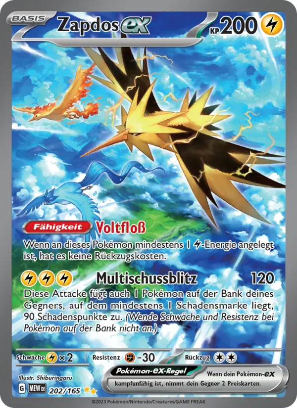 Zapdos-ex · 151 202/165