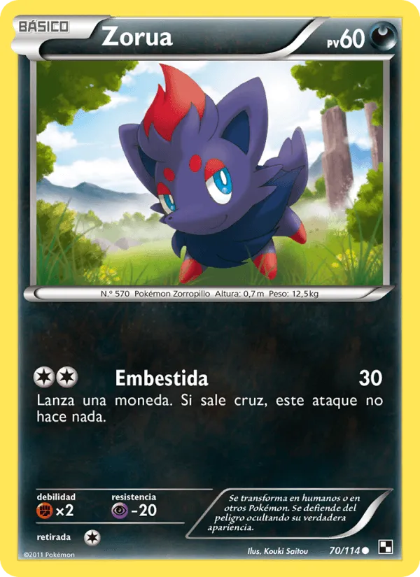 Zorua · Negro y Blanco 70/114