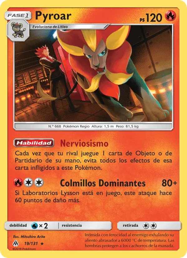 Pyroar · Luz Prohibida 19/131