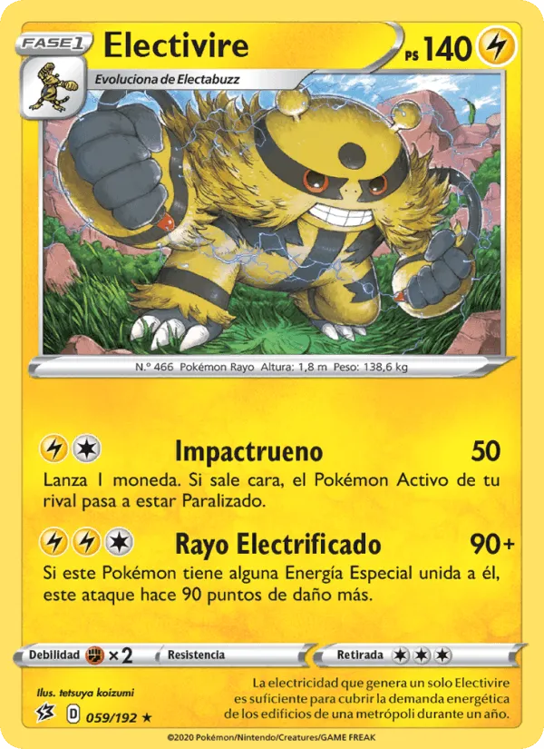 Electivire · Choque Rebelde 59/192