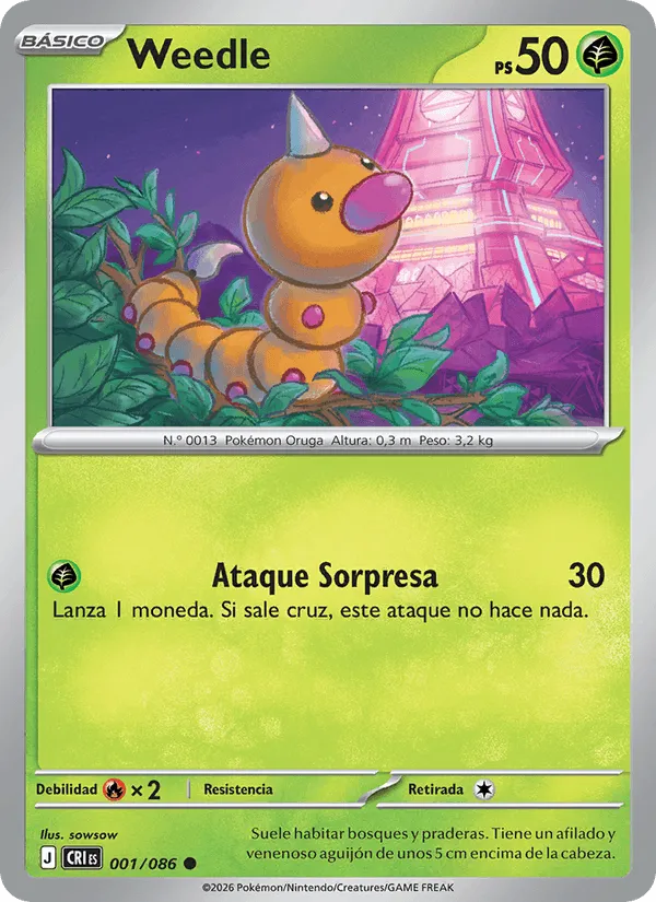 Weedle · Caos Creciente 001/86