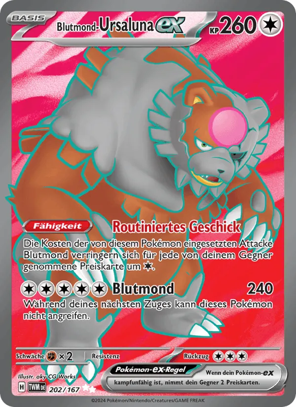 Blutmond-Ursaluna-ex · Maskerade im Zwielicht 202/167